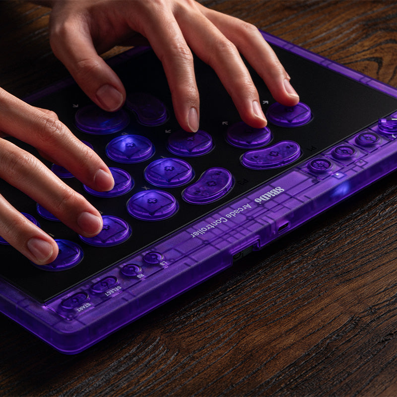 8BitDo Arcade Controller - Transparent Purple Signature Edition image 13